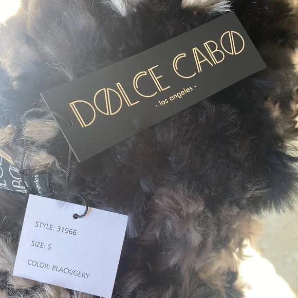 Dolce Cabo gorgeous rabbit fur vest NWT size S Vests